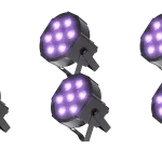 Flash LED PAR falszínező fény szett