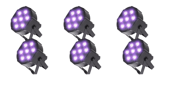Flash LED PAR falszínező fény szett – Fény és effect – bérlés